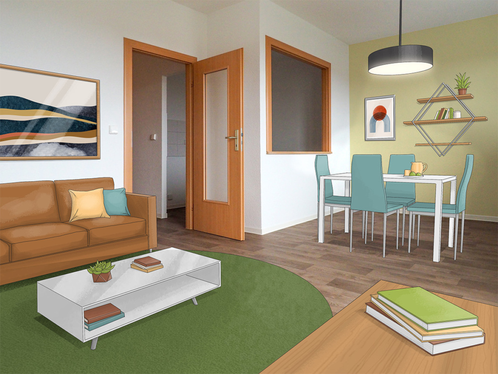 Vermietung Wohnungen Vermietung, Marketing, Illustrationen, Wohnung, Wohnungssuche, Leerstand, Wohnungswirtschaft, Vermieter, Mieter, Wohnungsunternehmen - enders Marketing